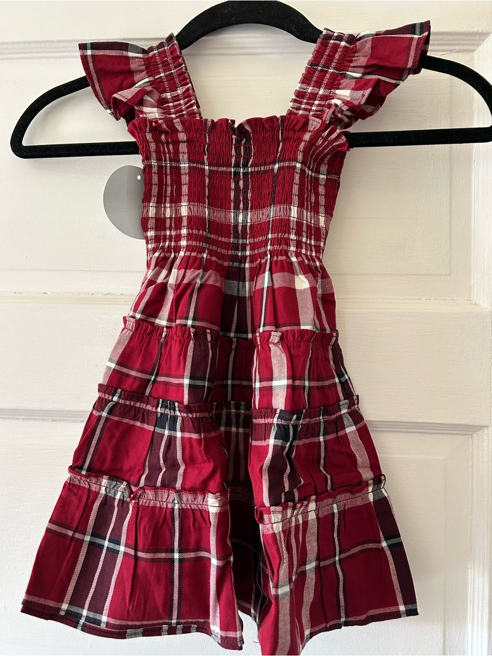 NWT Hill House Tiny Ellie Nap Dress - Crimson Tartan- size 3-4Y